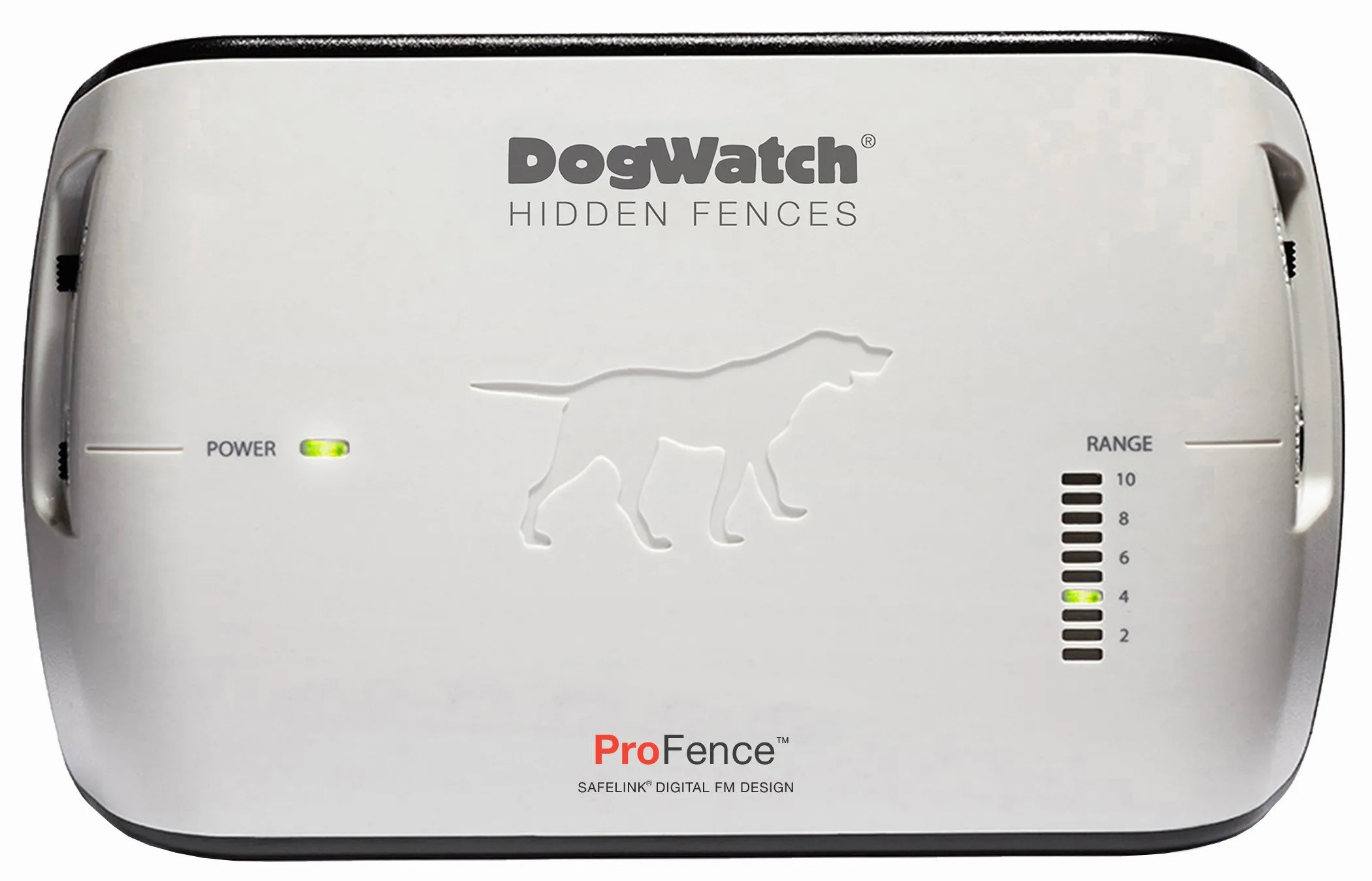 DogWatch ProFence hidden fence transmitter mounted in a home garage